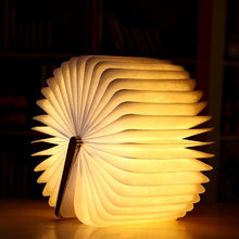 Load image into Gallery viewer, Wooden Book Shape Night Light