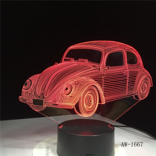 Beetle Car Modeling Night Light